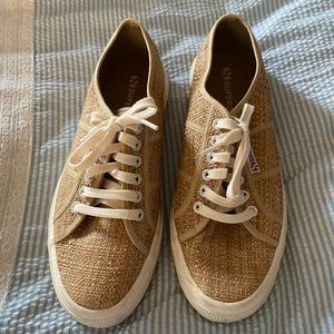 SUPERGA super cute seagrass canvas sneakers 9.5